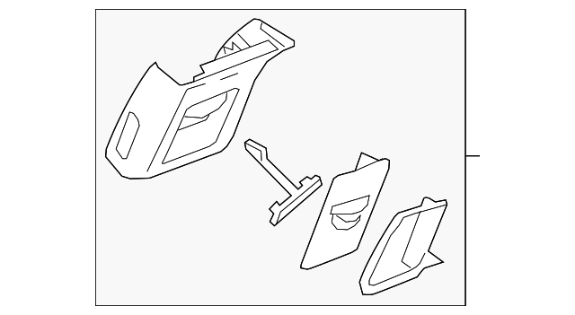 970-555-193-04-5F6 Деталь UPR CTR PLR TRIM, LEFT