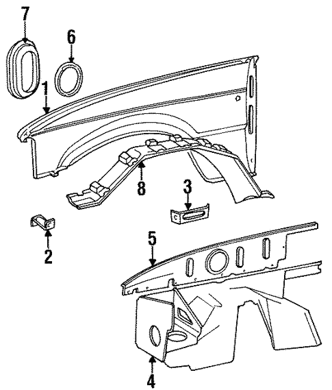 Fender & Components for 1994 Land Rover Discovery #0