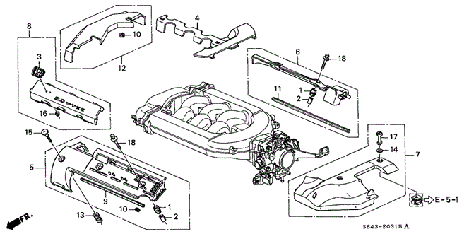 ENGINE/INTAKE MANIFOLD COVER (1) for 1998 Honda ACCORD COUPE #1