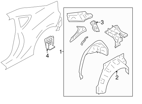 BODY/INNER STRUCTURE for 2013 Scion FR-S #1