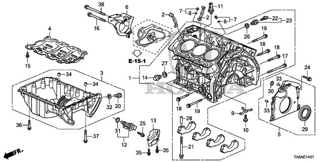ENGINE/CYLINDER BLOCK - OIL PAN (V6) for 2012 Honda ACCORD SEDAN #1