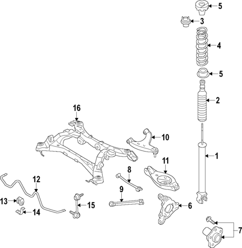 Rear Suspension for 2014 Infiniti Q60 #1
