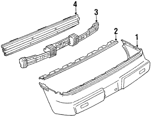 Fiero BUMPER ASSEMBLY - REAR