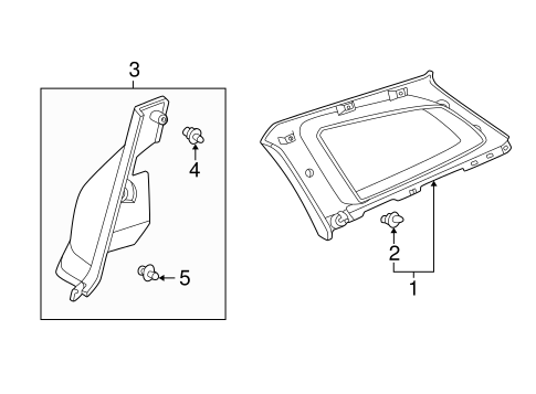 BODY/INTERIOR TRIM - QUARTER PANELS for 2004 Toyota Matrix #1