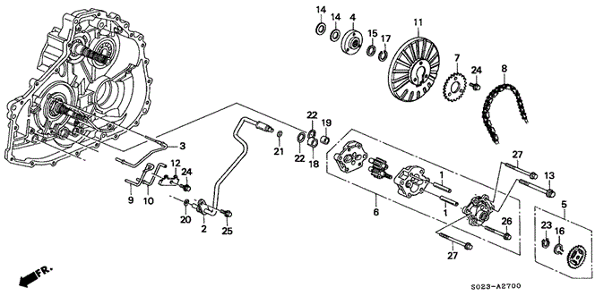 Transmission - Automatic/CVT Oil Pump for 1996 Honda CIVIC COUPE #1