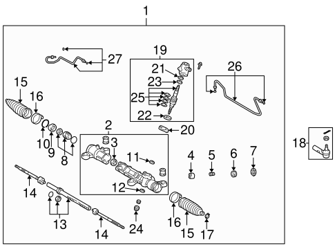 STEERING/STEERING GEAR & LINKAGE for 2003 Toyota Corolla #2