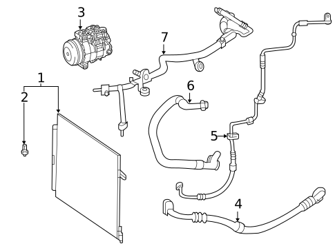 Condenser, Compressor & Lines for 2020 Mercedes-Benz GLS 580 #0