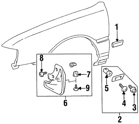 BODY/EXTERIOR TRIM - FENDER for 1997 Toyota Avalon #1