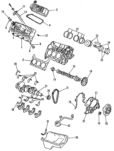 Engine/Mounts for 2000 Ford Mustang #1
