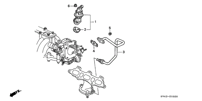 ENGINE/EGR VALVE (V6) for 1997 Honda ACCORD SEDAN #1
