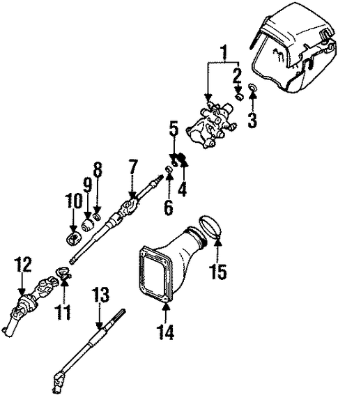 STEERING/INNER COMPONENTS for 1996 Toyota Supra #1