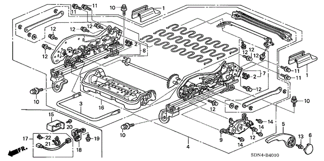 INTERIOR / BUMPER/FRONT SEAT COMPONENTS (L.) (MANUAL HEIGHT) for 2003 Honda ACCORD COUPE #1