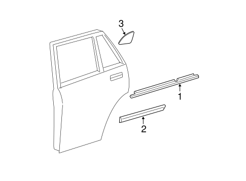 BODY/EXTERIOR TRIM - REAR DOOR for 2006 Toyota Highlander #1