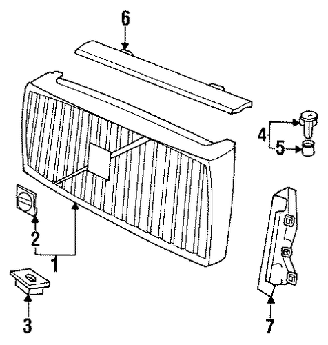 240 GRILLE & COMPONENTS