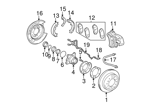 BRAKES/PARKING BRAKE for 2005 Toyota 4Runner #1