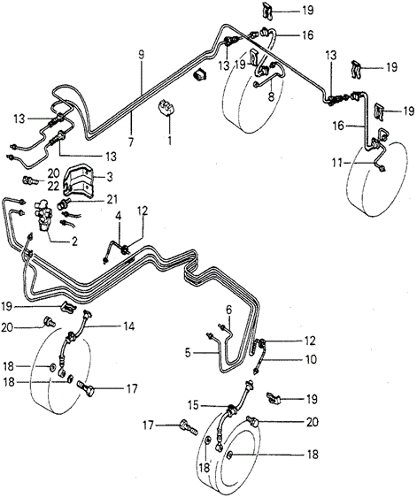 CHASSIS/BRAKE LINE for 1981 Honda ACCORD HATCHBACK #1