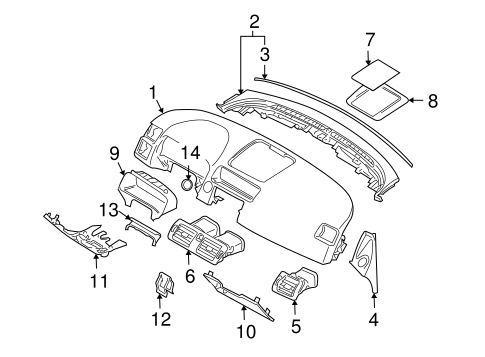 C30 INSTRUMENT PANEL COMPONENTS