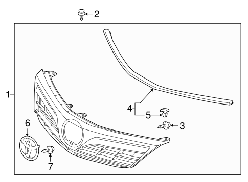 BODY/GRILLE & COMPONENTS for 2013 Toyota Camry #1