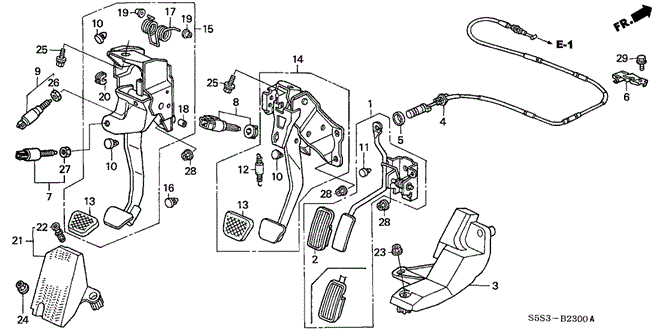 Chassis/Pedal for 2003 Honda CIVIC HATCHBACK #1