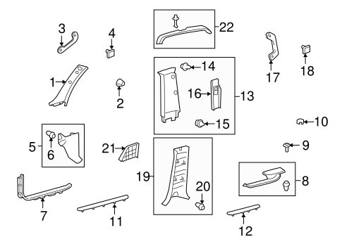 BODY/INTERIOR TRIM - PILLARS for 2008 Toyota Land Cruiser #1