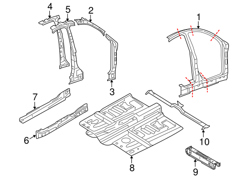 Body/Aperture Panel for 2009 Ford Taurus #1