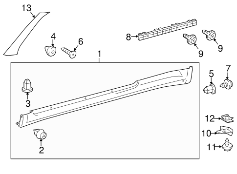 BODY/EXTERIOR TRIM - PILLARS for 2013 Scion tC #1
