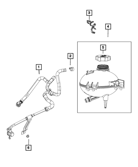 Engine Coolant Reservoir (Bottle) for 2015 Jeep Renegade #2