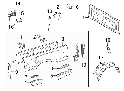 BODY/FRONT & SIDE PANELS for 2000 Toyota Tacoma #2