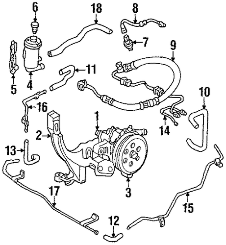 Pump Sub-Assembly, Power Steering Pump Sub-Assembly, Power Steering