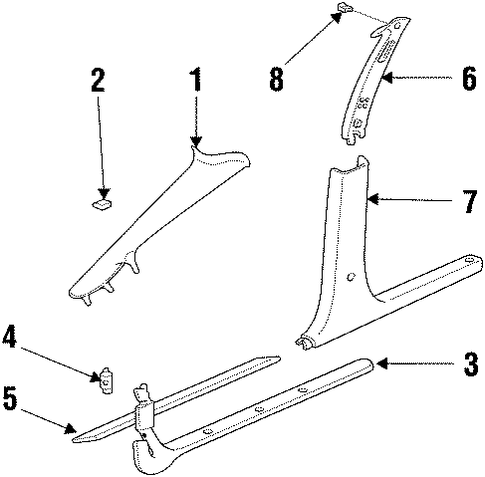 Grand Prix INTERIOR TRIM - PILLARS