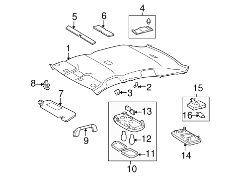 BODY/INTERIOR TRIM - ROOF for 2013 Toyota Matrix #2