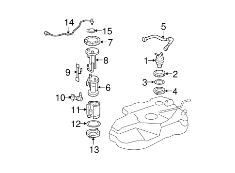 FUEL SYSTEM/FUEL SYSTEM COMPONENTS for 2005 Toyota Highlander #1