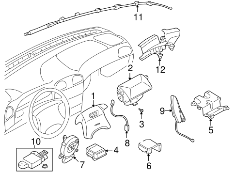 V40 AIR BAG COMPONENTS