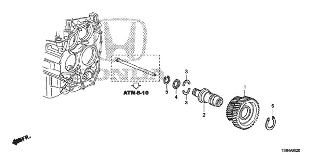 AT Idle Shaft (5AT) for 2012 Honda CIVIC COUPE #0