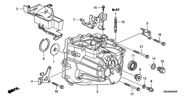 Transmission - Manual/MT Transmission Case for 2003 Honda CIVIC HATCHBACK #1