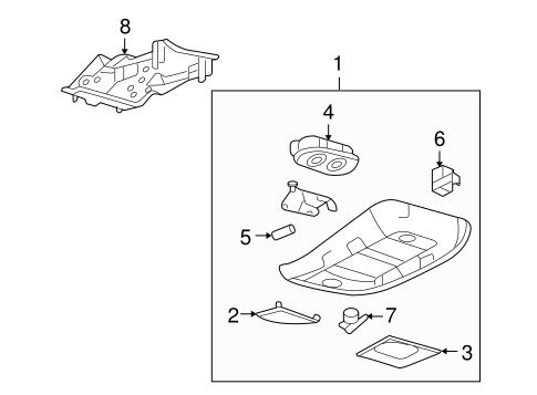 Body/Overhead Console for 2008 Ford Explorer Sport Trac #1
