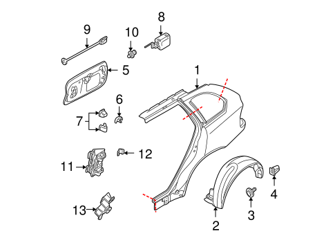 Fuel Door for 2001 BMW X5 #0