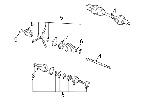 Front Suspension/Drive Axles for 2005 Buick LeSabre #1