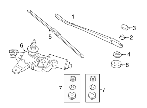 911 REAR WIPER COMPONENTS