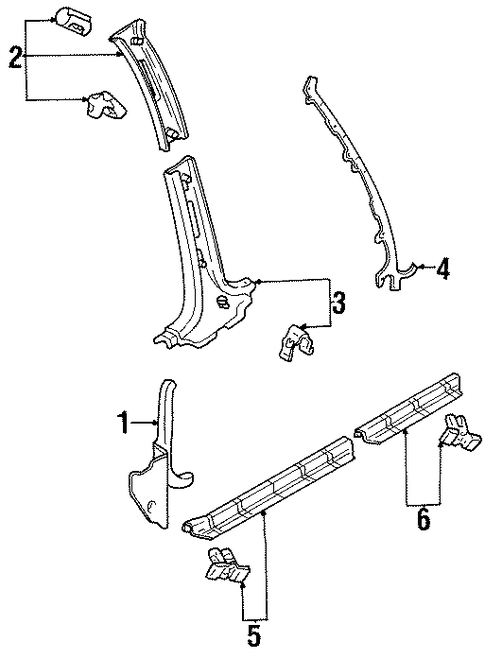 Tracer INTERIOR TRIM - PILLARS 2