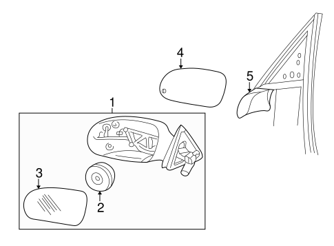 Body/Outside Mirrors for 2002 Ford Thunderbird #1