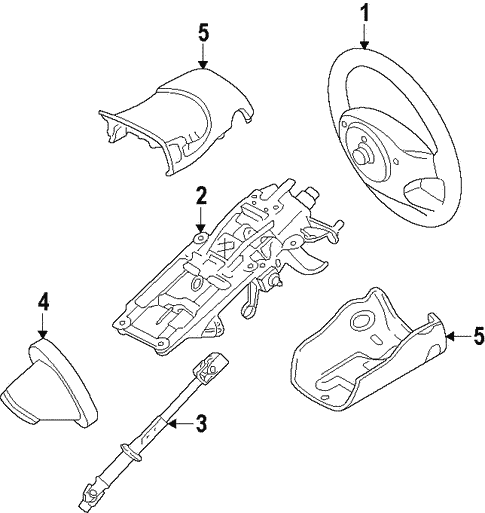 Steering/Steering Column for 2013 Ford Flex #1