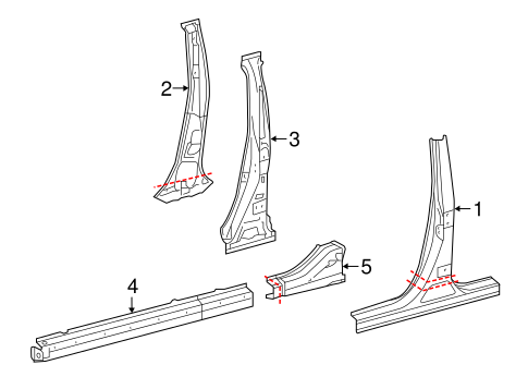 BODY/CENTER PILLAR & ROCKER for 2015 Toyota Camry #1