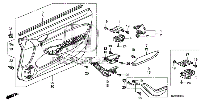 INTERIOR / BUMPER/FRONT DOOR LINING for 2010 Honda CIVIC COUPE #1
