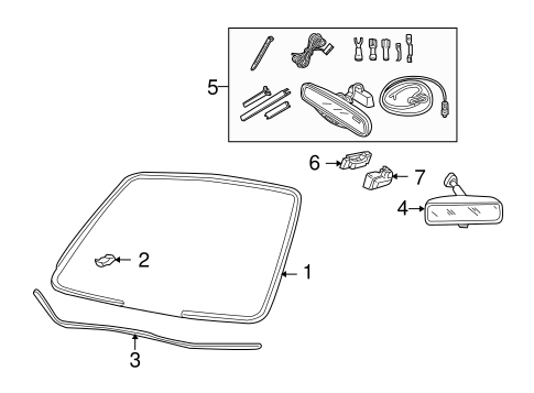 Body/Glass - Windshield for 2009 Ford Taurus X #1