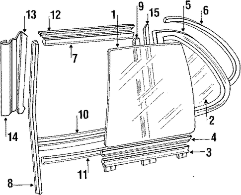 900 GLASS - REAR DOOR