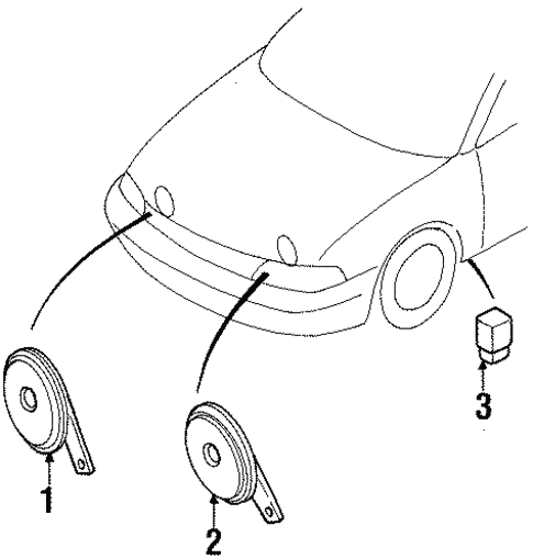 Horn for 1995 Subaru Legacy #0