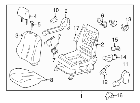 BODY/FRONT SEAT COMPONENTS for 2013 Scion xD #1