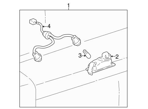 License Lamps for 1998 Toyota RAV4 #0
