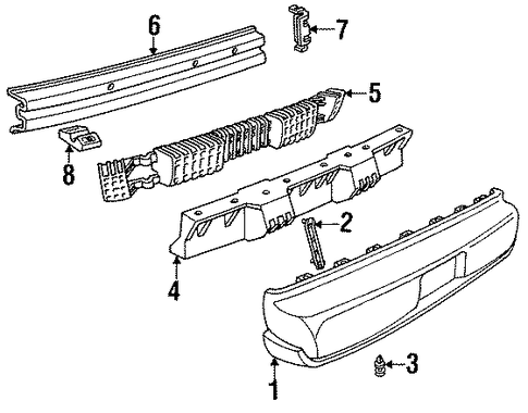 Firebird BUMPER ASSEMBLY - REAR